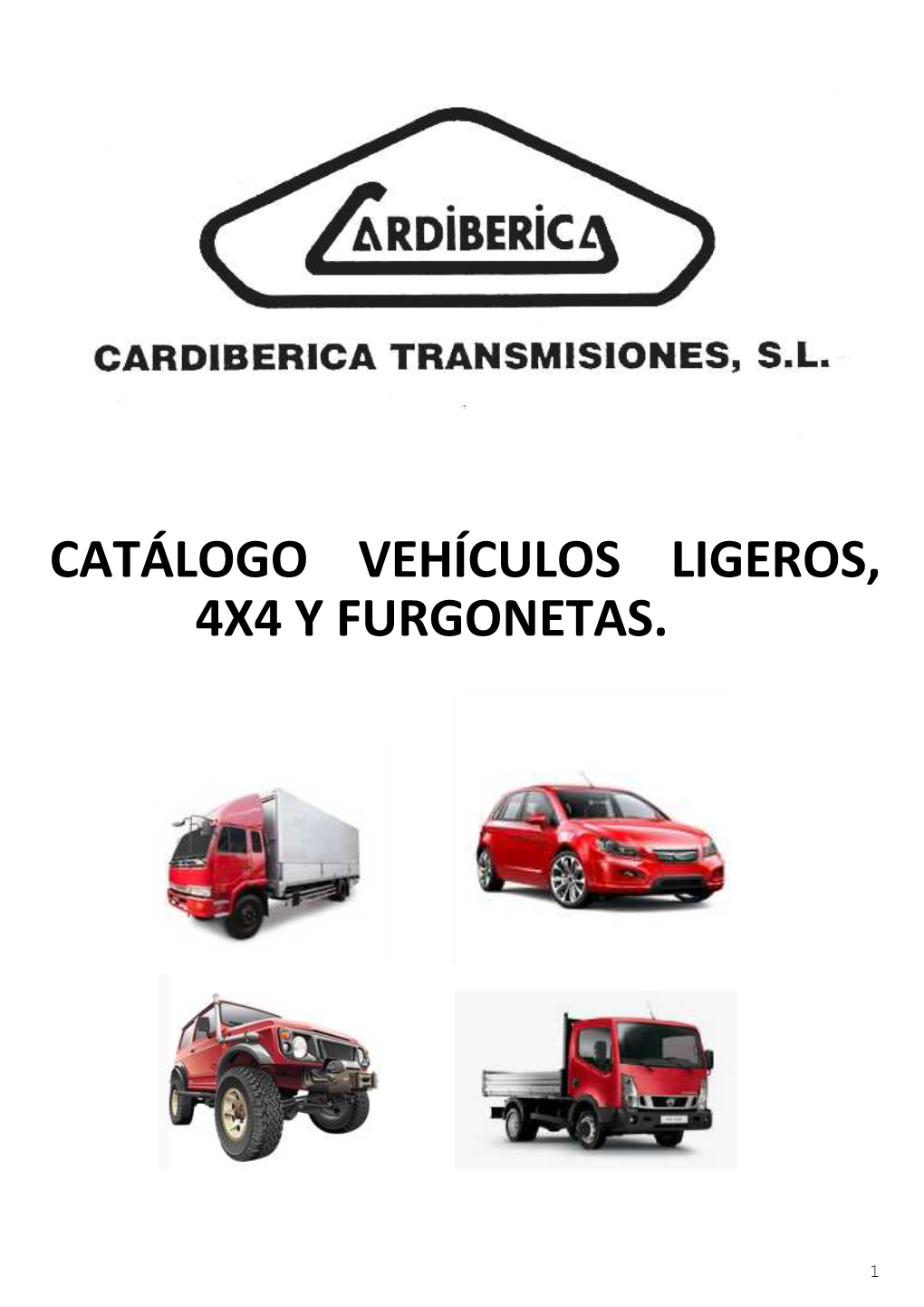 Catálogo Vehículos Ligeros, 4X4 Y Furgonetas