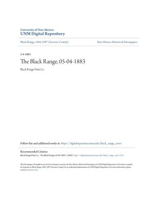 The Black Range, 05-04-1883