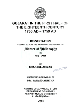 Gujarat in the First Half of the Eighteenth Century 1700 Ad - 1759 Ad