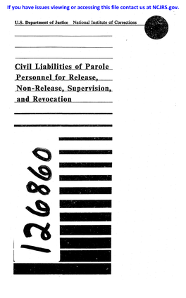 Ctril Liabilities of Parole ~Ersonnel for Release, N On