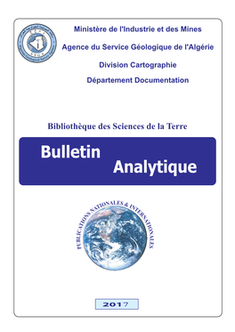 Bibliothèque Des Sciences De La Terre Bulletin Analytique