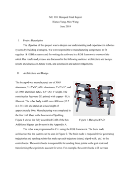 Hexapod Final Report Bianca Yang, Max Wang June 2019 I. Project