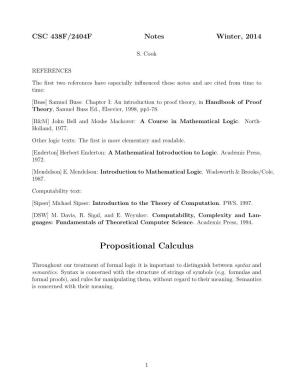 Propositional Calculus
