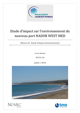 Etude D'impact Sur L'environnement Du Nouveau Port NADOR WEST