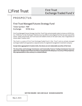 First Trust Exchange-Traded Fund V PROSPECTUS