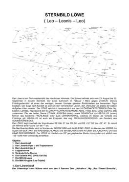 STERNBILD LÖWE ( Leo – Leonis – Leo)