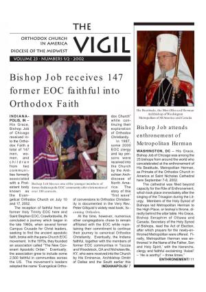 Bishop Job Receives 147 Former EOC Faithful Into Orthodox Faith