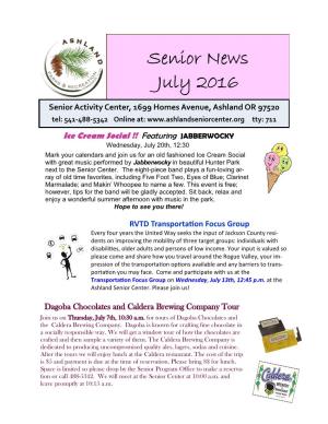 Senior News July 2016