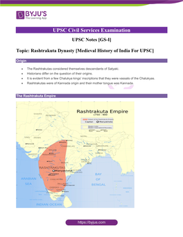Rashtrakuta Dynasty [Medieval History of India for UPSC]