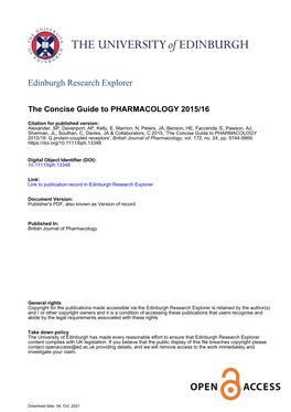 The Concise Guide to PHARMACOLOGY 2015/16