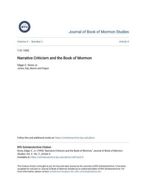 Narrative Criticism and the Book of Mormon