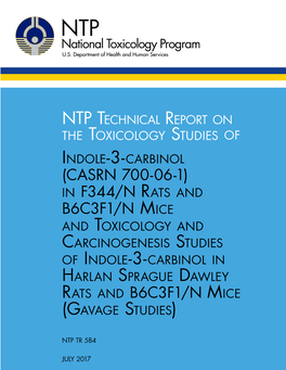 TR-584: Indole-3-Carbinol (CASRN 700-06-1) in F344/N Rats