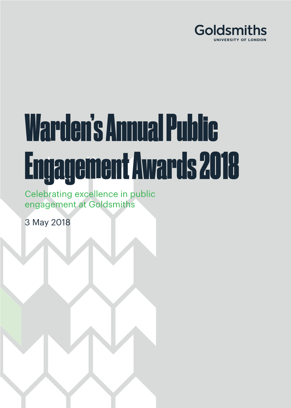 2018 Warden's Annual Public Engagement Awards Programme