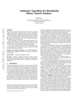 Arithmetic Algorithms for Hereditarily Binary Natural Numbers