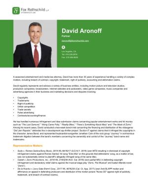 David Aronoff Partner