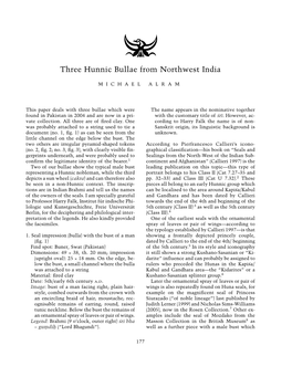 Three Hunnic Bullae from Northwest India
