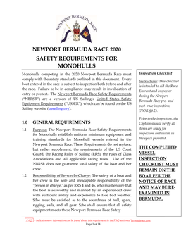 2020 NBRSR Monohulls Checklist
