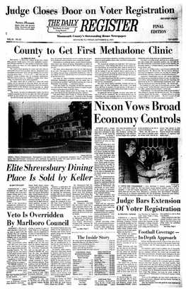 Nixon Vows Broad Economy Controls