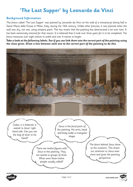 The Last Supper’ by Leonardo Da Vinci
