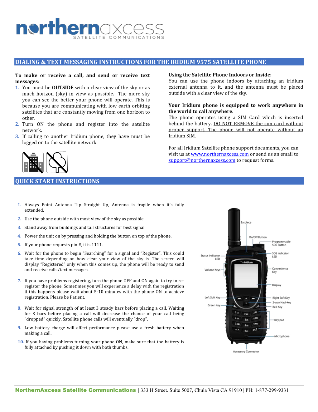 Iridium 9575 Extreme Dialing and Texting Instrcutions