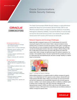 Oracle Communications Mobile Security Gateway