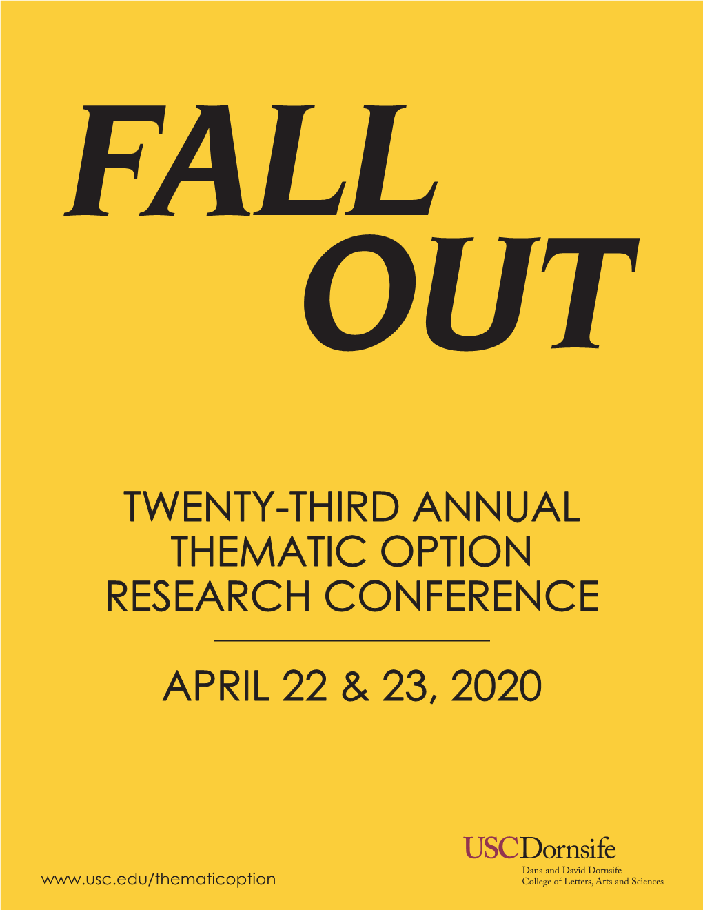 Twenty-Third Annual Thematic Option Research Conference April 22 & 23