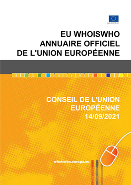 Conseil De L'union Européenne 31/08/2021