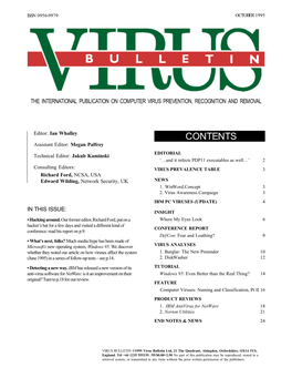 Virus Bulletin, October 1995