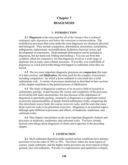 Chapter 7 DIAGENESIS