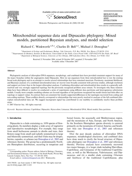 Mitochondrial Sequence Data and Dipsacales Phylogeny: Mixed Models, Partitioned Bayesian Analyses, and Model Selection