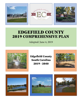 EDGEFIELD COUNTY 2019 COMPREHENSIVE PLAN Adopted: June 4, 2019