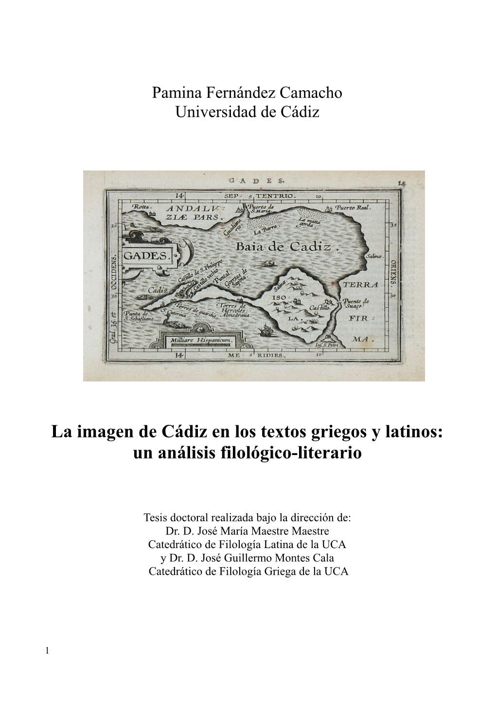 La Imagen De Cádiz En Los Textos Griegos Y Latinos: Un Análisis Filológico-Literario