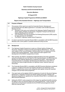 North Yorkshire County Council Business and Environmental