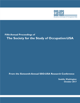 The Society for the Study of Occupation:USA