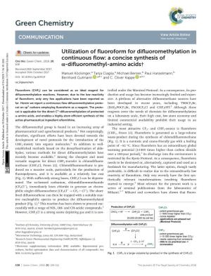 Utilization of Fluoroform for Difluoromethylation in Continuous