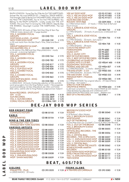 Dee-Jay Doo Wop Series Beat, 60S/70S Label Doo Wop