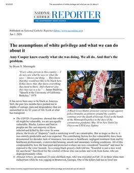 The Assumptions of White Privilege and What We Can Do About It