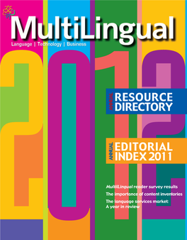 2012 Resource Directory and Editorial Index 2011