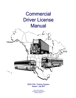 Commercial Driver's License Manual