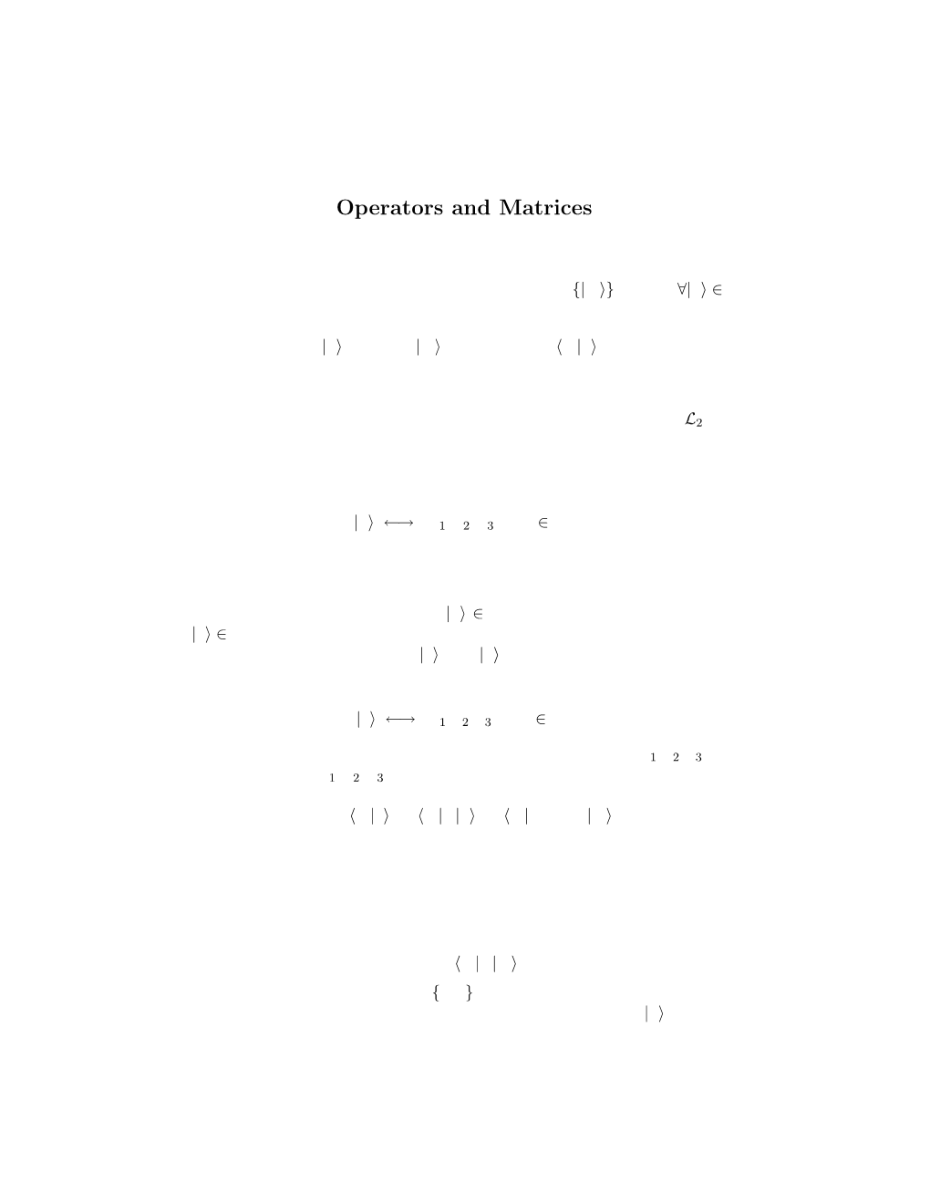 Operators and Matrices