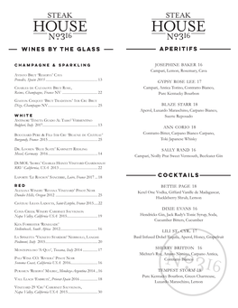 WINES by the GLASS Aperitifs COCKTAILS