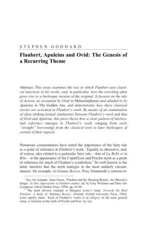 Flaubert, Apuleius and Ovid: the Genesis of a Recurring Theme