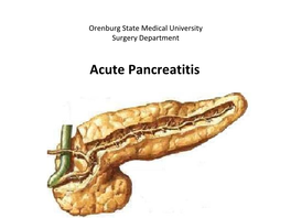 Acute Pancreatitis