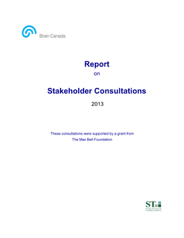 Report Stakeholder Consultations