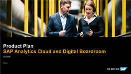 Product Plan SAP Analytics Cloud and Digital Boardroom Q4 2020