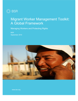 BSR | Migrant Worker Management Toolkit: a Global Framework 2