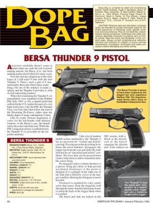 Bersa Thunder 9 Pistol