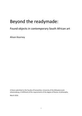 Beyond the Readymade: Found Objects in Contemporary South African Art