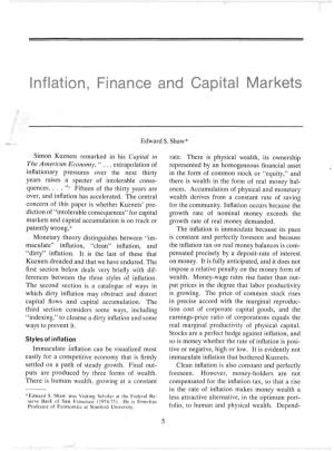 Edward S. Shaw* Simon Kuznets Remarked in His Capital in The