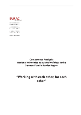 National Minorities As a Standortfaktor in the German-Danish Border Region